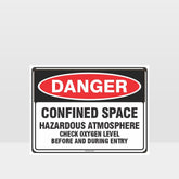 Custom Gate Signs,Danger Confined Space Hazardous Atmosphere